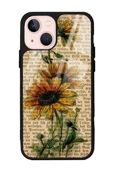 Spoyi iPhone 13 Ayçiçeği Tasarımlı Glossy Telefon Kılıfı