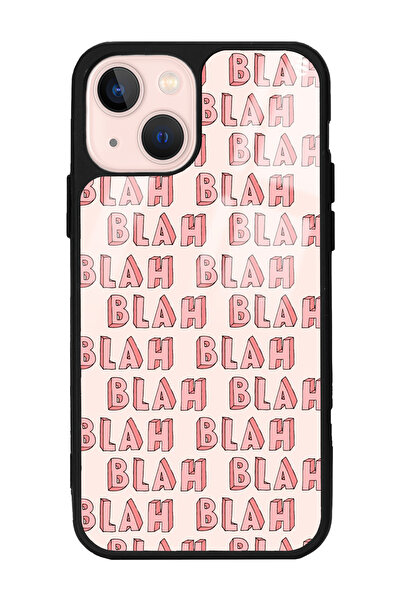Spoyi iPhone 13 Blah Blah Tasarımlı Glossy Telefon Kılıfı