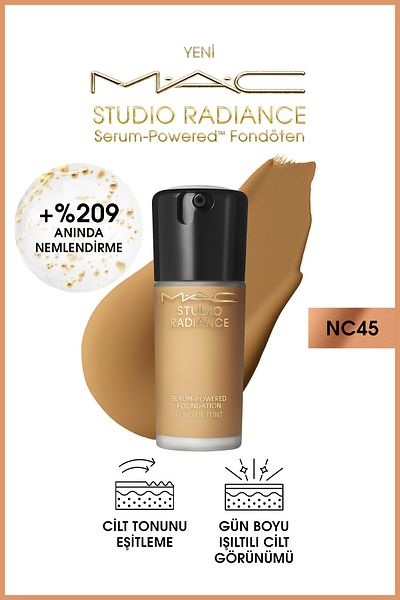 M.A.C Studio Radiance Serum-Powered ™   Radiant Finish Skin Care Effect Foundation - Nc45 - 30ml