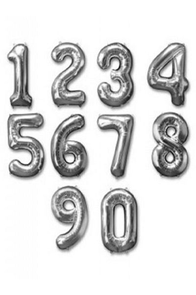 Kazanabil SILVER COLORED FOIL BALLON FIGURES 2 FIGURES