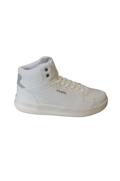 Kinetix KINETIX Men's White Leather High Top Thick Sole Sneaker Sports Basketball Shoes