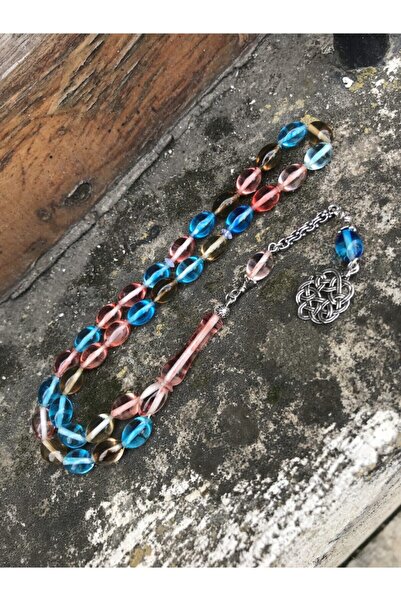 Sultan Telkari Erkek Mavi Beyzi Kesim  Toz Kehribar Tesbih