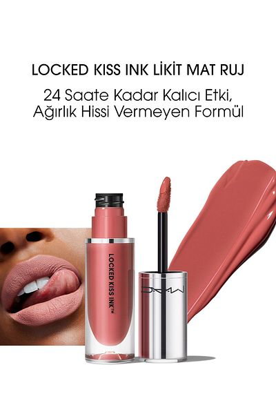 M.A.C Locked Kiss Ink 24hr Liquid Matte Lipstick - Mischief - 4ml -773602645985
