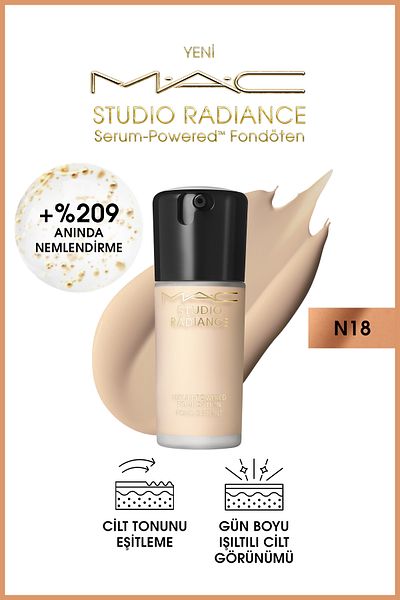 M.A.C Studio Radiance Serum-Powered ™   Radiant Finish Skin Care Effect Foundation - N18 - 30ml
