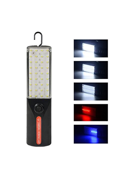 gaman Solar Güneş Enerjili 44 Ledli 4 Mod El Feneri Kamp Feneri Çakarlı Asıla...