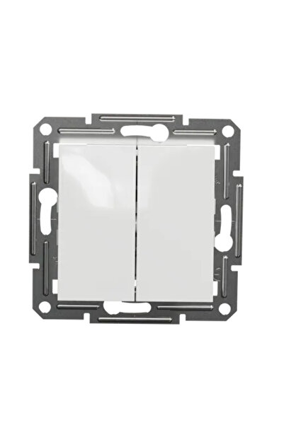 Schneider Electric Schneider Asfora Beyaz Komütatör Light Yaylı Anahtar Çerçe...