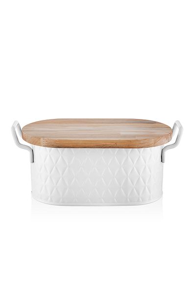 The Mia Prism Bread Storage Container White 40x22x18 Cm Pzm0003