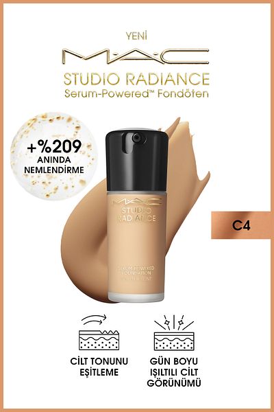 M.A.C Studio Radiance Serum-Powered ™   Radiant Finish Skin Care Effect Foundation - C4 - 30ml