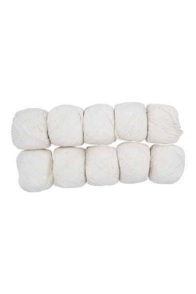 Spagettiyarn Slim Cotton 10'λου Σακίδιο Πλεκτό Νήμα Candy White