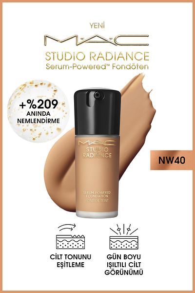 M.A.C Studio Radiance Serum-Powered ™   Radiant Finish Skin Care Effect Foundation - Nw40 - 30ml