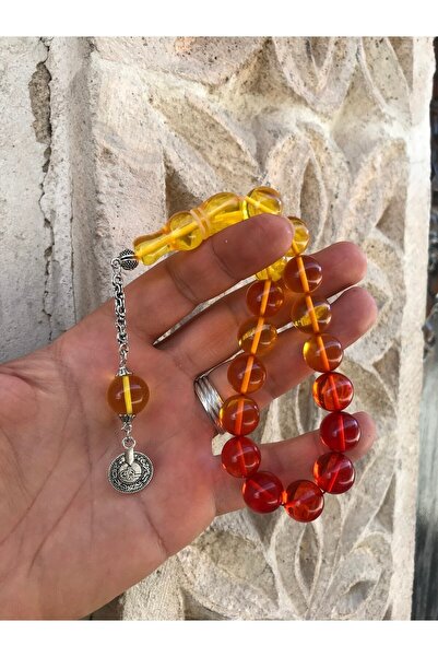 Sultan Telkari Renk Geçişli Maskot Boy Toz Kehribar Tesbih