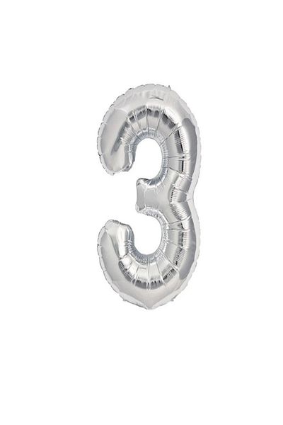 Kazanabil SILVER COLORED FOIL BALLON FIGURES 3 FIGURES