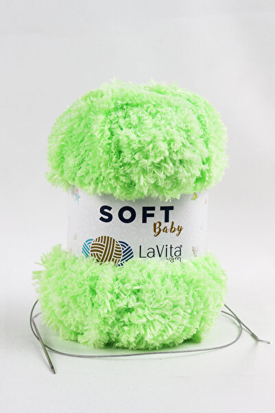 LaVita Yarn  Soft Baby Kadife İp Amigurumi El Örgü Ipi Taka Yarn (8149-Fıstık...