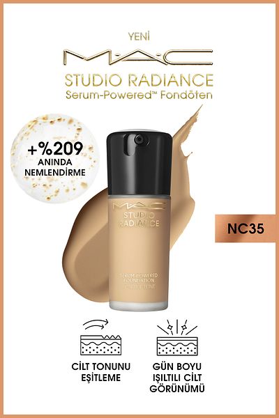 M.A.C Studio Radiance Serum-Powered ™   Radiant Finish Skin Care Effect Foundation - Nc35 - 30ml