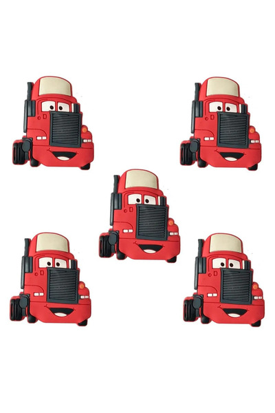 SÖZER ORMAN ÜRÜNLERİ 5 قطع من البلاستيك الأحمر لشاحنة الأطفال بمقبض الأثاث