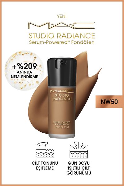 M.A.C Studio Radiance Serum-Powered ™   Radiant Finish Skin Care Effect Foundation - Nw50 - 30ml