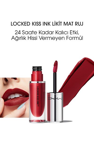 M.A.C Mac Locked Kiss Ink 24h Liquid Matte Lipstick - Poncy - 4ml -773602646159-
