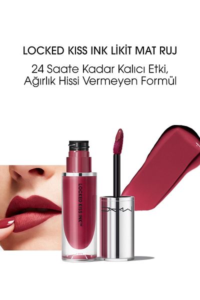 M.A.C Locked Kiss Ink 24hr Liquid Matte Lipstick - Decadence - 4ml -773602646104