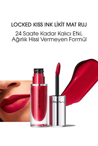 M.A.C Locked Kiss Ink 24hr Likit Mat Ruj - Gossip - 4ml - 773602646074..Mac_