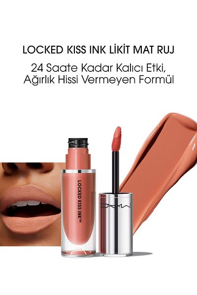 M.A.C Locked Kiss Ink 24hr Liquid Matte Lipstick - Teaser - 4ml -773602646012