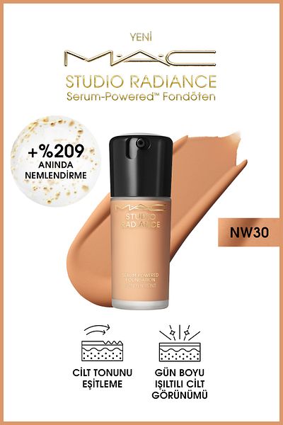 M.A.C Studio Radiance Serum-Powered ™   Radiant Finish Skin Care Effect Foundation - Nw30 - 30ml