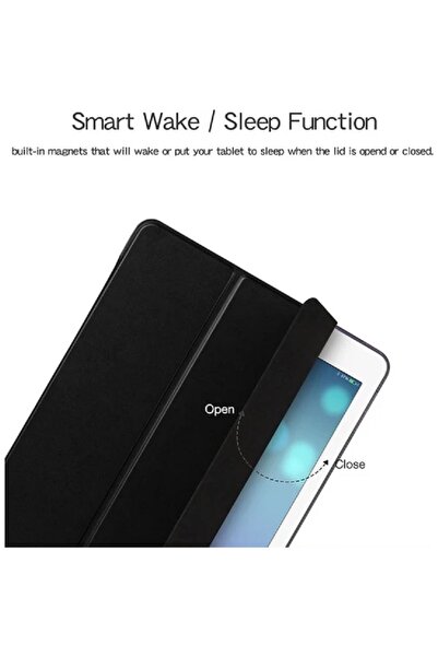 ÜNİCELL Apple iPad 7. 8. 9.nesil 10.2 Inç Uyumlu Yatay Standlı Sert P.c Arka Kapak Uyku Modlu Smart Kılıf