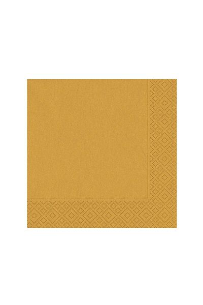 TATLI GÜNLER Plain GOLD GOLD Colored Presentation Napkin 16 Pieces Decorative Aesthetic Birthday Party Concept 33X33 Cm