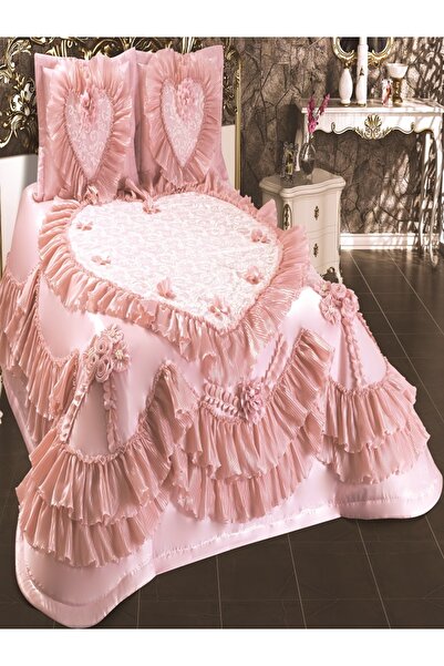 NASHOME TEKSTİL Nashome Tekstil Yatak Örtüsü Takımı Çeyizlik 3 Parça Nihan