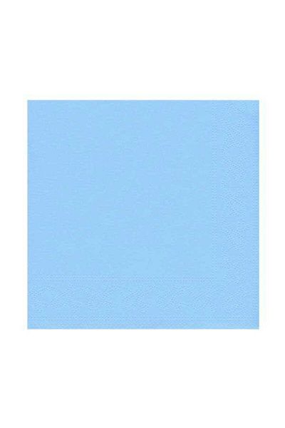 TATLI GÜNLER Plain BLUE Colored Presentation Napkin 16 Pieces Decorative Aesthetic Birthday Party Concept 33X33 Cm