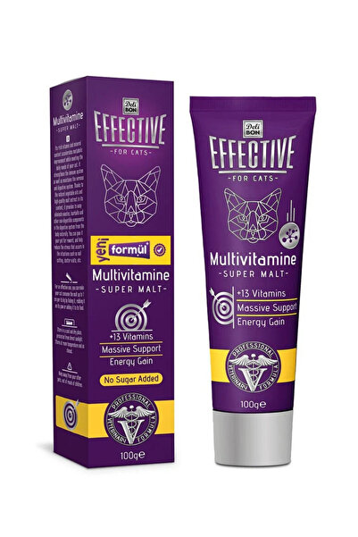 Delibon Effective Şekersiz Multivitaminli Yavru ve Yetişkin Kedi Maltı 100 gr