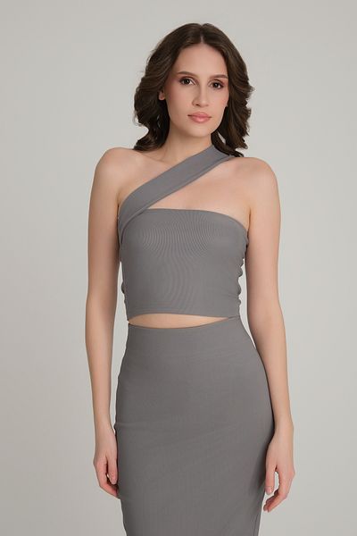 Quzu One Shoulder Banded Blouse