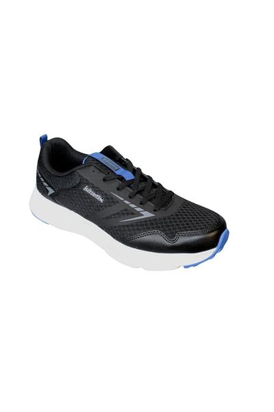 Kinetix KINETIX Men's Black Comfortable Thick Sole Mesh Running Shoes