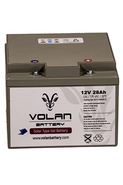 Volan Battery 12 Volt 28 Amper Solar Jel Akü