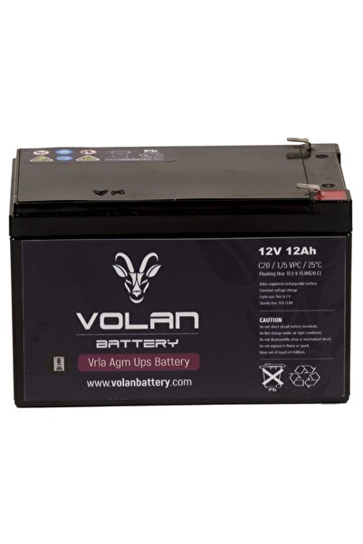 Volan Battery 12 Volt 12 Amper Kuru Akü 3 Yıl Garantili