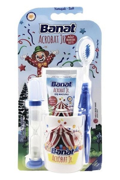 Banat Acrobat Junior Children's Toothbrush Set (blue)