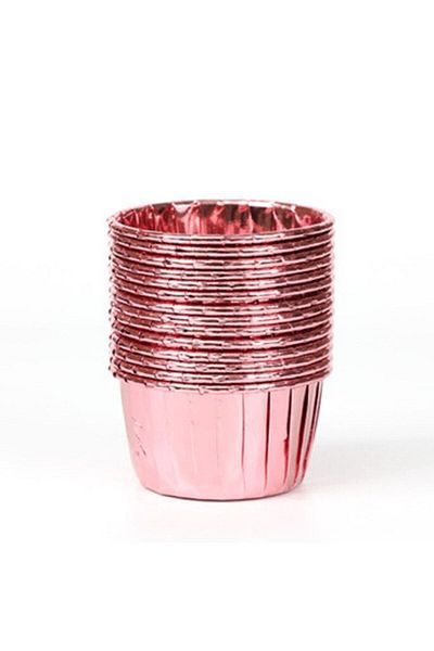 TATLI GÜNLER Rose Gold Metallic Muffin Cake Mold 25 Pieces 50x39
