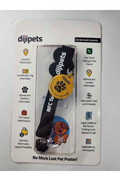 Dijipets Akıllı Kedi Tasması - NFC ve QR Kod Destekli - Dijital Pet Kimlik Kartı