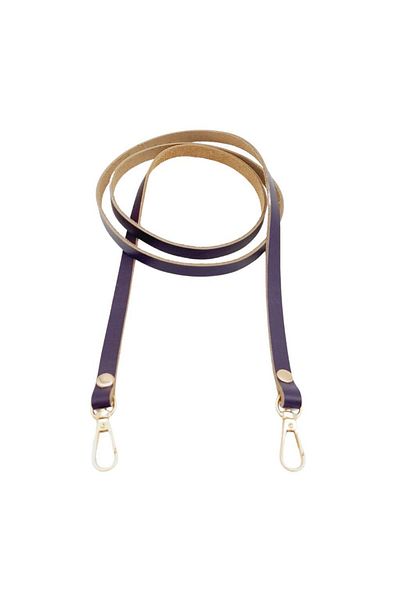 angel çanta aksesuar Angel Bag Accessory Real Leather Spaghetti Model Purple Color Light Gold Metal Bag Handle