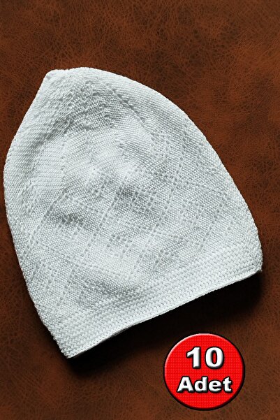 devhome 10'lu Beyaz Namaz Takkesi Seti | Hac, Umre, Mevlüt Ve Hediyelik Için ...