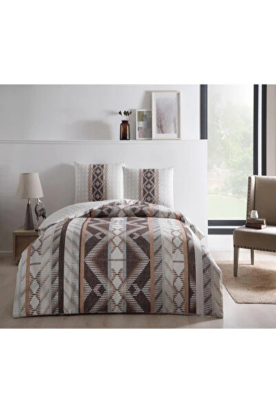 Taç Ranforce Single Duvet Cover Set Ferlin Brown