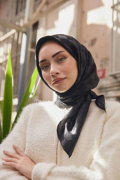 Bonjela Eșarfă cu model jacquard