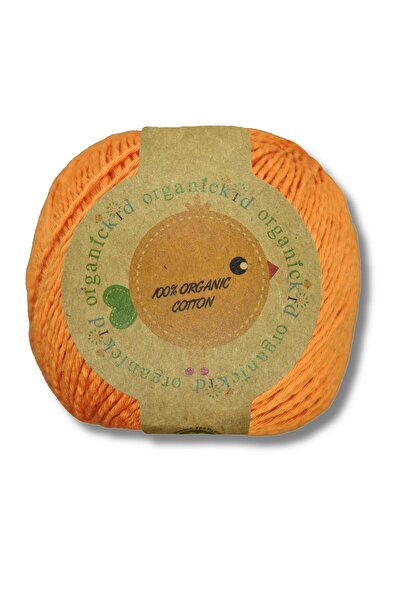 OrganicKid Organik Pamuk Amigurumi Punch 50 gr El Örgü Ipi Turuncu