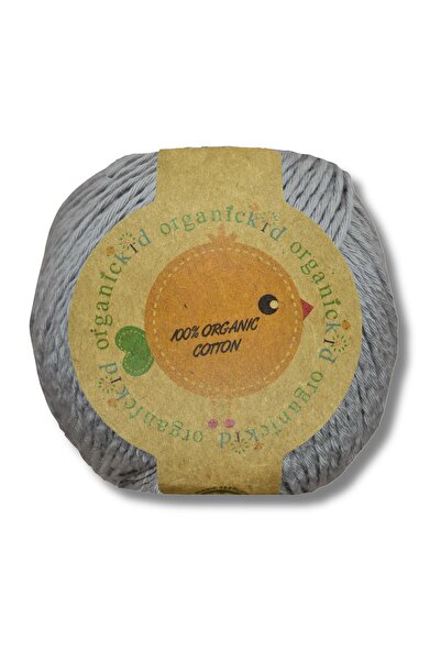 OrganicKid Organik Pamuk Amigurumi Punch 50 gr El Örgü Ipi Gri