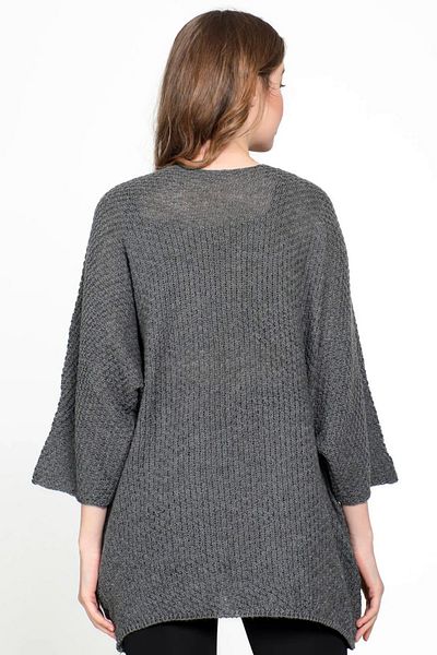 ALCHON V-Neck Short Quarter Bat Wide Sleeve Comfortable Fit Seasonal Knitwear Cardigan