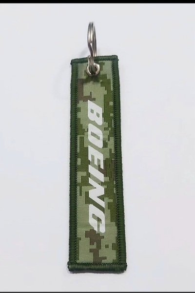 Havacı Uçuş Dünyası سلسلة مفاتيح من القماش المموه من بوينغ