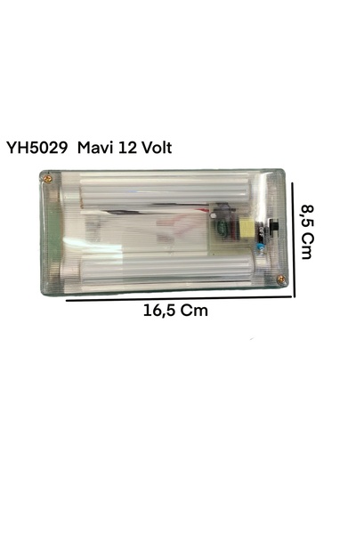 gcstore 12 Volt Oto Iç Tavan Lambası Mavi Florasan Ampülü