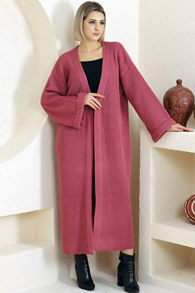 ALCHON سترة شتوية مريحة برقبة على شكل حرف V وأكمام طويلة وسميكة بطول الكاحل