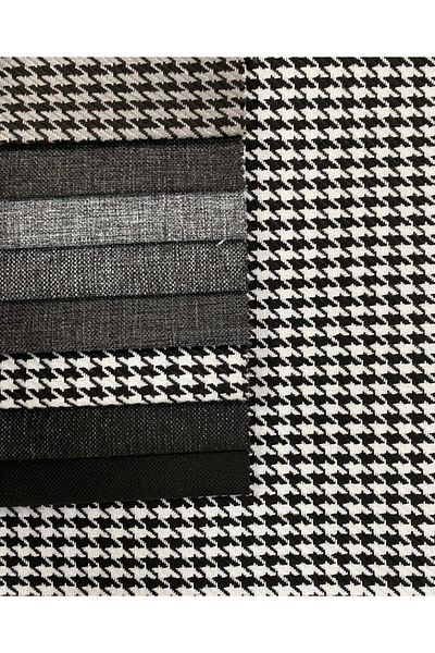 Bakırcı Kumaş Black-white Woven Upholstery Crowbar