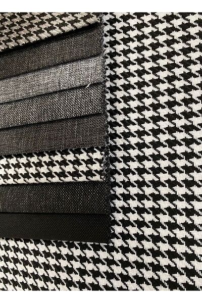 Bakırcı Kumaş Black-white Woven Upholstery Crowbar