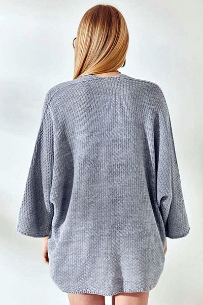 ALCHON V-Neck Short Quarter Bat Wide Sleeve Comfortable Fit Seasonal Knitwear Cardigan